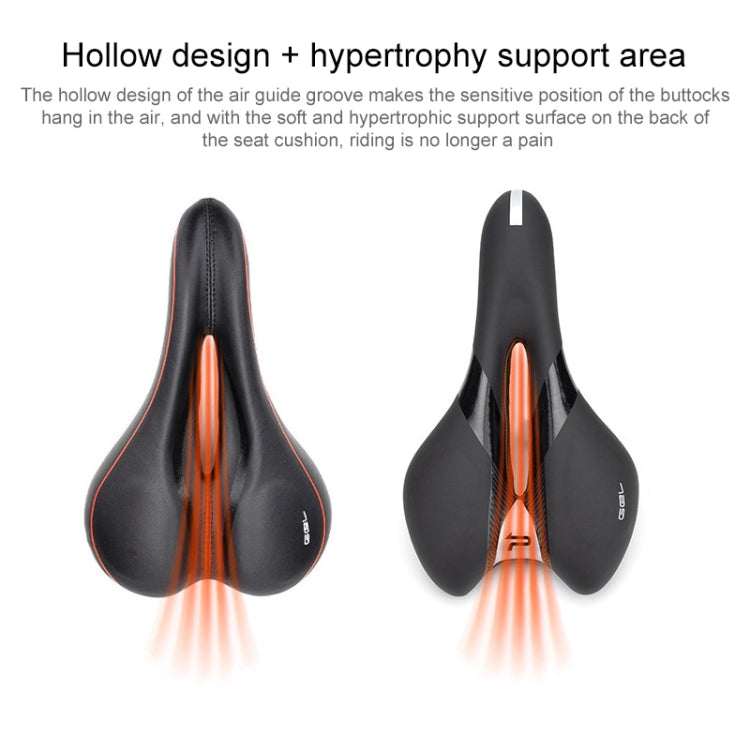 PROMEND SD-567 Hollow Breathable Silicone Racing Bicycle Saddle(Black Red) - Outdoor & Sports by PROMEND | Online Shopping UK | buy2fix