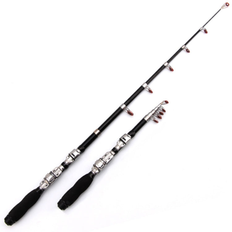 36cm Portable Telescopic Sea Fishing Rod Mini Fishing Pole, Extended Length : 2.1m, Black Clip Reel Seat - Outdoor & Sports by buy2fix | Online Shopping UK | buy2fix