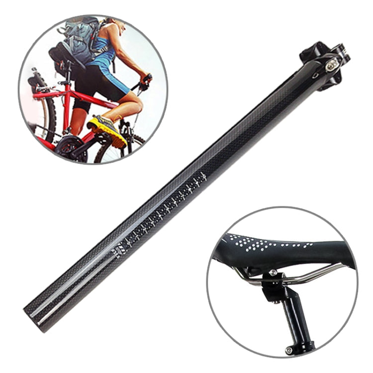 TOSEEK 3K Carbon Fiber Mountain Bike Road Bike Bicycle Seat Tube Seatpost Seat Fitting Seat Pole Bicycle Fittings, Size: 31.6x400mm - Outdoor & Sports by TOSEEK | Online Shopping UK | buy2fix