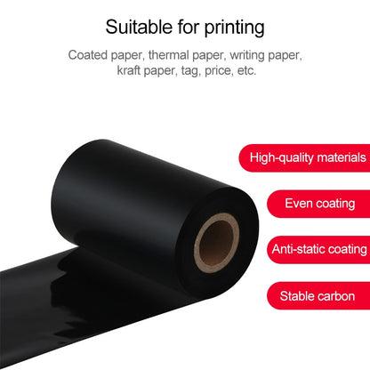 2 PCS Wear-resistant Mixed Wax-based Printer Coated Paper Barcode Ribbon, Size: 11cmx300m - Consumer Electronics by buy2fix | Online Shopping UK | buy2fix