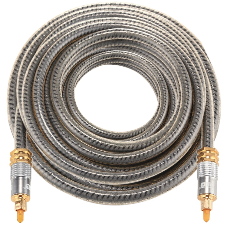 EMK YL-A 10m OD8.0mm Gold Plated Metal Head Toslink Male to Male Digital Optical Audio Cable - Audio Optical Cables by EMK | Online Shopping UK | buy2fix