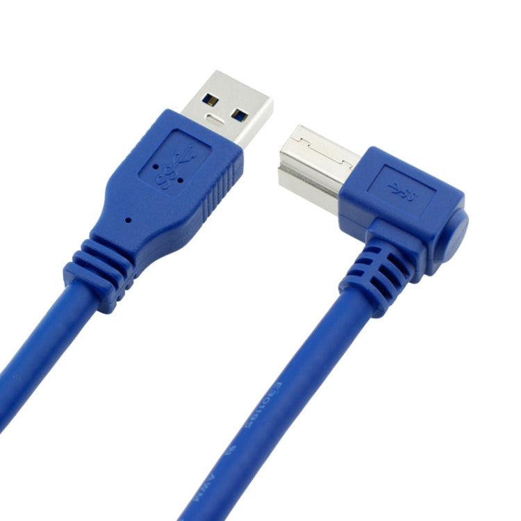 USB 3.0 A Male to Right 90 Degrees Angle USB 3.0 Type-B Male High Speed Printer Cable, Cable Length: 2m - USB 3.0 by buy2fix | Online Shopping UK | buy2fix
