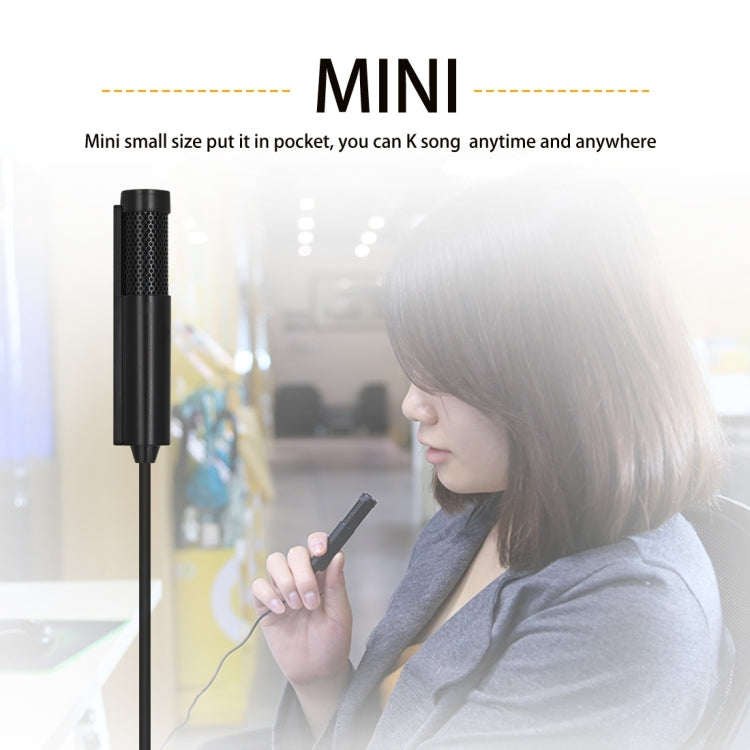 Yanmai SF555 Mini Professional 3.5mm Jack Studio Stereo Condenser Recording Microphone, Cable Length: 1.5m, Compatible with PC and Mac for Live Broadcast Show, KTV, etc.(Black) - Consumer Electronics by Yanmai | Online Shopping UK | buy2fix