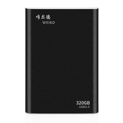 WEIRD 320GB 2.5 inch USB 3.0 High-speed Transmission Metal Shell Ultra-thin Light Mobile Hard Disk Drive(Black) - Computer & Networking by buy2fix | Online Shopping UK | buy2fix