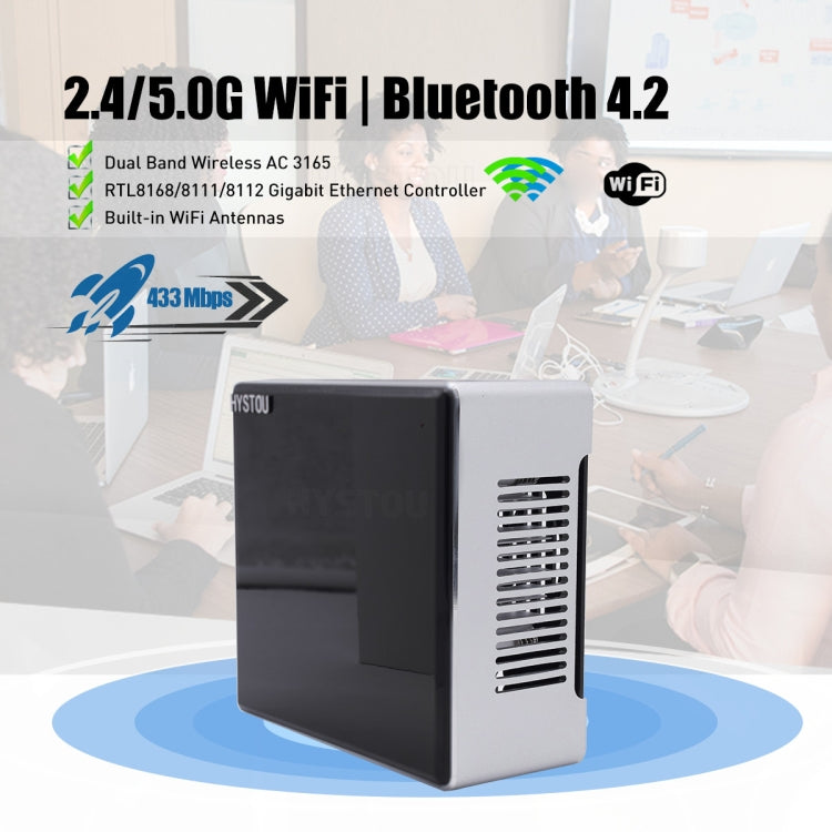 HYSTOU M5 Windows 7/8/10 / WES7/10/Linux System Mini PC, Intel Core i7-9750H 6 Core 12 Threads up to 4.5GHz, 32GB RAM+1TB SSD+1TB HDD, UK Plug - Windows Mini PCs by HYSTOU | Online Shopping UK | buy2fix