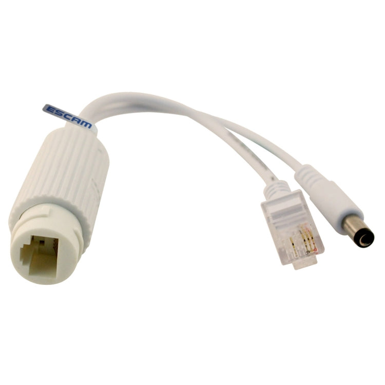 ESCAM POE S2 Data Exchange Cable POE Splitter Connect to POE switch for IP Cameras, Transmission Distance: 30m(White) - Cable & Adapter by ESCAM | Online Shopping UK | buy2fix