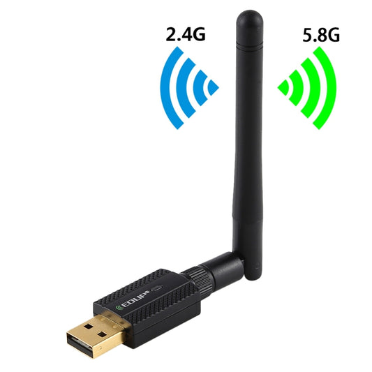 EDUP EP-AC1661 2 in 1 Bluetooth 4.2 + Dual Band 11AC 600Mbps High Speed Wireless USB Adapter WiFi Receiver - USB Network Adapter by EDUP | Online Shopping UK | buy2fix