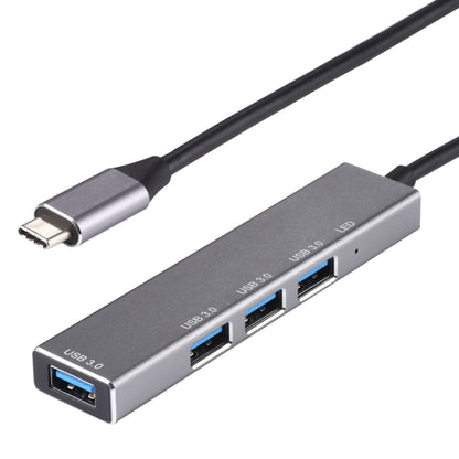 3019T 4 x USB 3.0 to USB-C / Type-C Aluminum Alloy HUB Adapter with LED Indicator - USB 3.0 HUB by buy2fix | Online Shopping UK | buy2fix