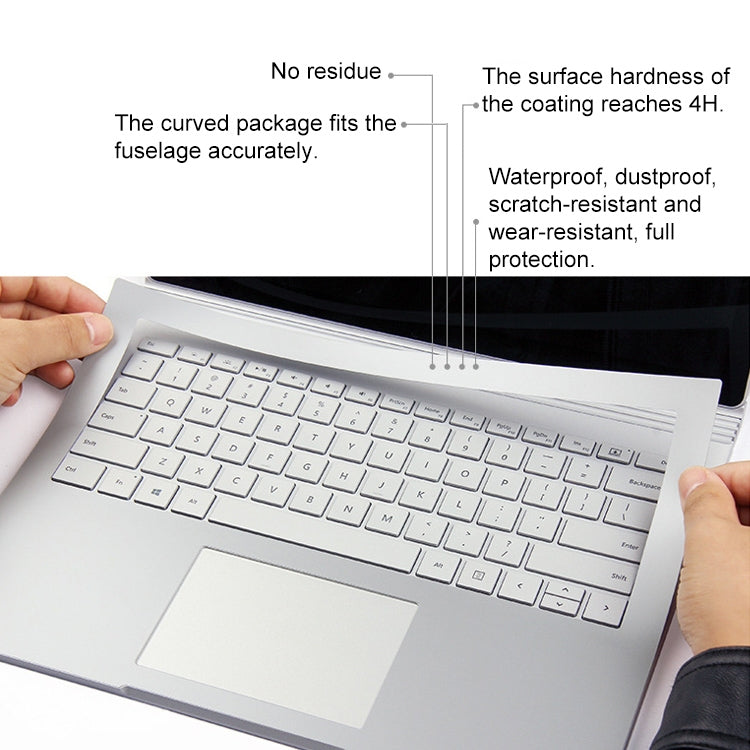 4 in 1 Notebook Shell Protective Film Sticker Set for Microsoft Surface Book 2 15 inch(Grey) - Computer & Networking by buy2fix | Online Shopping UK | buy2fix