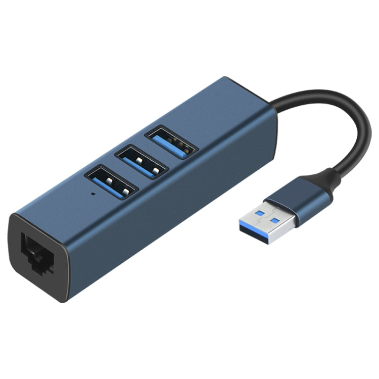 RDS 6307 USB to USB3.0 + Dual USB2.0 + RJ45 4 in 1 HUB Adapter - USB 3.0 HUB by buy2fix | Online Shopping UK | buy2fix