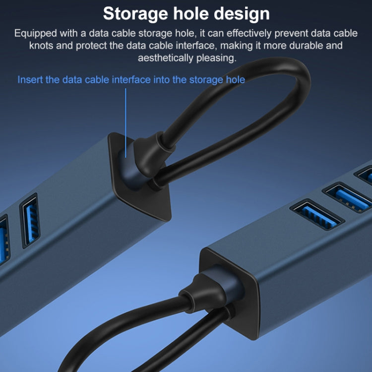 RDS 6307-2 USB to USB3.0 + Triple USB2.0 4 in 1 HUB Adapter - USB 3.0 HUB by buy2fix | Online Shopping UK | buy2fix