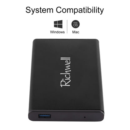 Richwell SATA R2-SATA-160GB 160GB 2.5 inch USB3.0 Super Speed Interface Mobile Hard Disk Drive(Black) - External Hard Drives by Richwell | Online Shopping UK | buy2fix