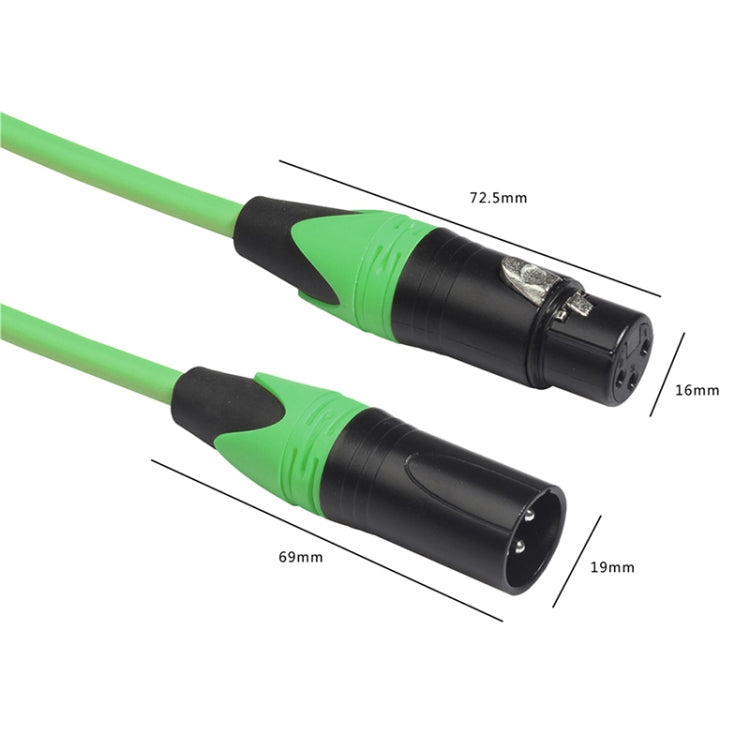 XRL Male to Female Microphone Mixer Audio Cable, Length: 1.8m (Green) - Microphone Audio Cable & Connector by buy2fix | Online Shopping UK | buy2fix