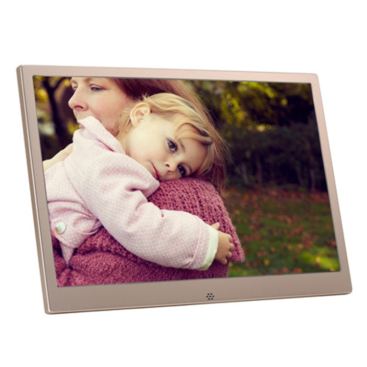 HSD1303 13.3 inch LED 1280x800 High Resolution Display Digital Photo Frame with Holder and Remote Control, Support SD / MMC / MS Card / USB Port, UK Plug(Gold) - Consumer Electronics by buy2fix | Online Shopping UK | buy2fix