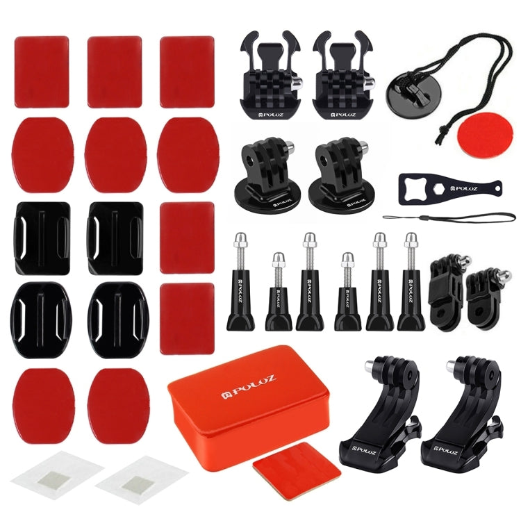 PULUZ 53 in 1 Accessories Total Ultimate Combo Kits (Chest Strap + Suction Cup Mount + 3-Way Pivot Arms + J-Hook Buckle + Wrist Strap + Helmet Strap + Extendable Monopod + Surface Mounts + Tripod Adap ...  for GoPro, Insta360, DJI and Other Action Cameras -  by PULUZ | Online Shopping UK | buy2fix