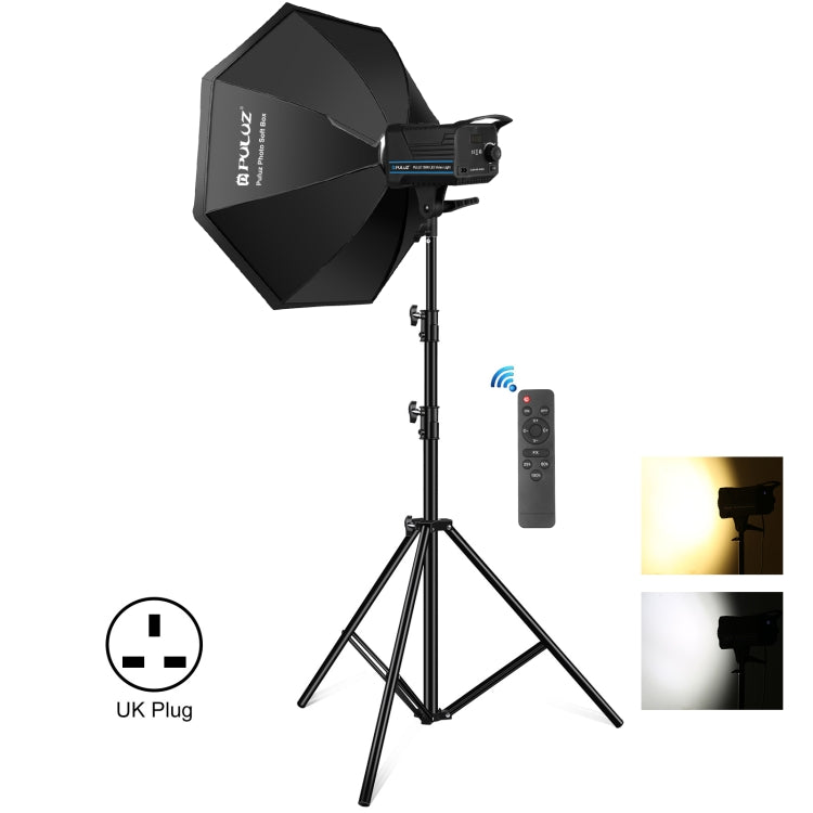 PULUZ 150W 3200K-5600K Photo Studio Strobe Flash Light Kit with Softbox Reflector & Tripod(UK Plug) - Shoe Mount Flashes by PULUZ | Online Shopping UK | buy2fix