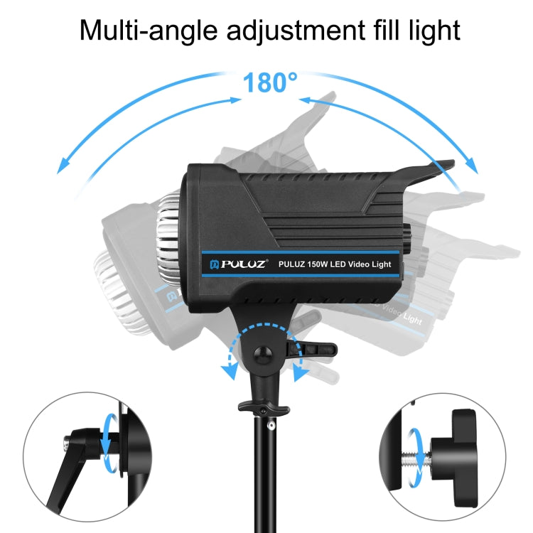 PULUZ 220V 150W Studio Video Light 3200K-5600K Dual Color Temperature Built-in Dissipate Heat System with Remote Control(US Plug) - Camera Accessories by PULUZ | Online Shopping UK | buy2fix