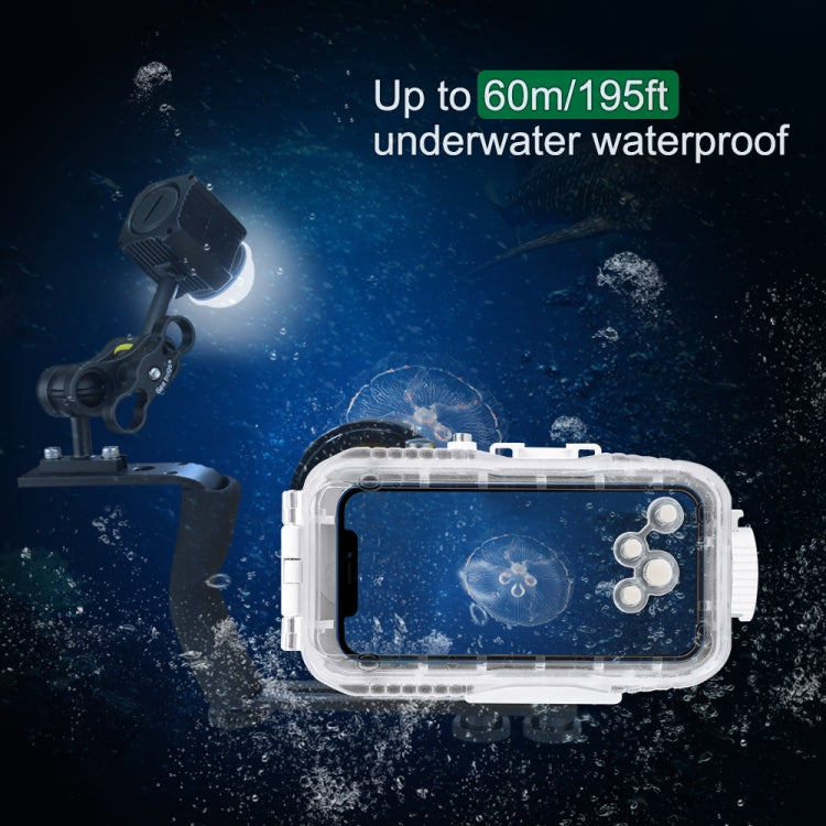 PULUZ 60m Underwater LED Photography Fill Light 7.4V/1100mAh Diving Light for GoPro Hero11 Black / HERO10 Black / HERO9 Black /HERO8 / HERO7 /6 /5 /5 Session /4 Session /4 /3+ /3 /2 /1, Insta360 ONE R, DJI Osmo Action and Other Action Cameras(Black) - DJI & GoPro Accessories by PULUZ | Online Shopping UK | buy2fix