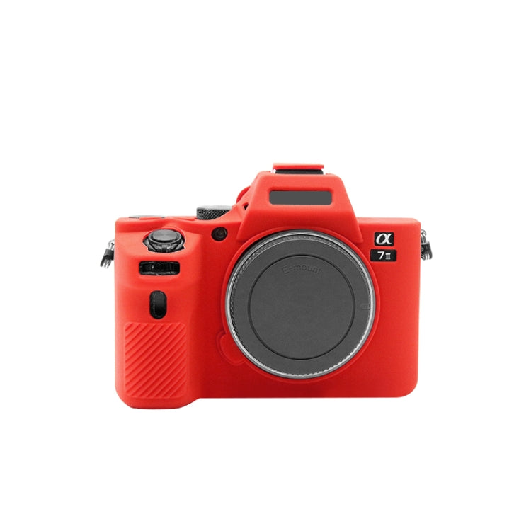 PULUZ Soft Silicone Protective Case for Sony ILCE-7MII / 7SMII / 7RMII(Red) - Camera Accessories by PULUZ | Online Shopping UK | buy2fix