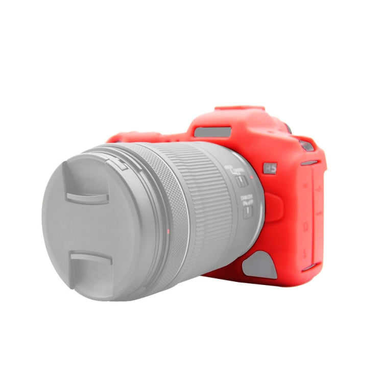 PULUZ Soft Silicone Protective Case for Canon EOS R5(Red) - Camera Accessories by PULUZ | Online Shopping UK | buy2fix