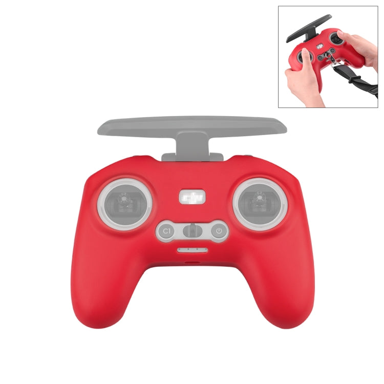 For DJI FPV Combo Remote Control PULUZ Silicone Protective Case(Red) - DJI & GoPro Accessories by PULUZ | Online Shopping UK | buy2fix