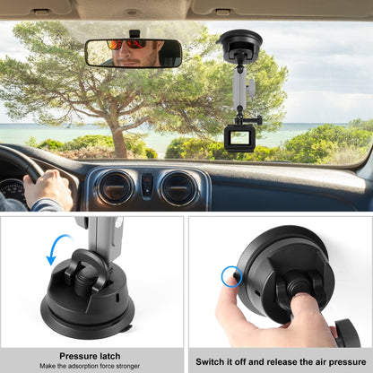 PULUZ Car Suction Cup Arm Mount with Mount Adapter & Long Screw - Helmet Mount by PULUZ | Online Shopping UK | buy2fix
