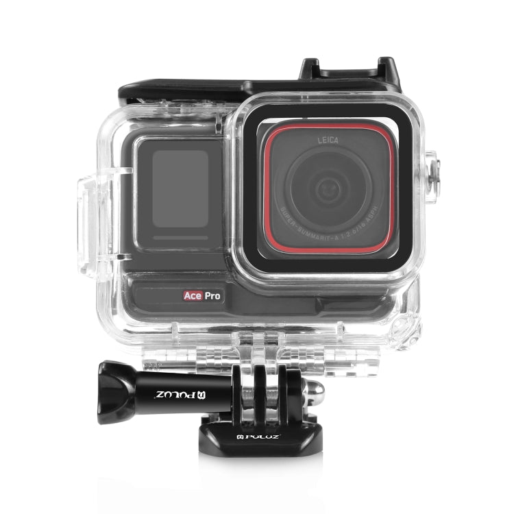 For Insta360 Ace Pro PULUZ 60m Underwater Waterproof Housing Case with Base Adapter & Screw (Transparent) - Case & Bags by PULUZ | Online Shopping UK | buy2fix