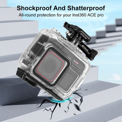 For Insta360 Ace Pro PULUZ 60m Underwater Waterproof Housing Case with Base Adapter & Screw (Transparent) - Case & Bags by PULUZ | Online Shopping UK | buy2fix