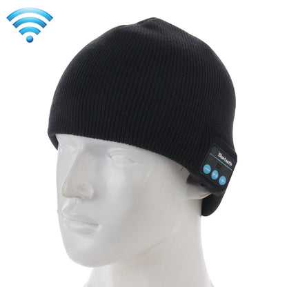 Knitted Bluetooth Headset Warm Winter Hat with Mic for Boy & Girl & Adults(Black) - Smart Wear by buy2fix | Online Shopping UK | buy2fix