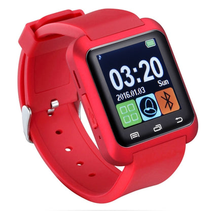 U80 Bluetooth Health Smart Watch 1.5 inch LCD Screen for Android Mobile Phone, Support Phone Call / Music / Pedometer / Sleep Monitor / Anti-lost(Red) - Smart Wear by buy2fix | Online Shopping UK | buy2fix