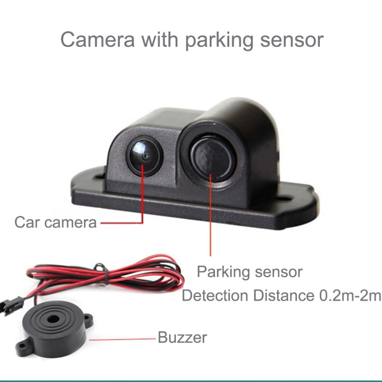 2 in 1 Mini 160 Degrees View Angle Car Rear View Reverse Backup Car Camera with Parking(Black) - In Car by buy2fix | Online Shopping UK | buy2fix