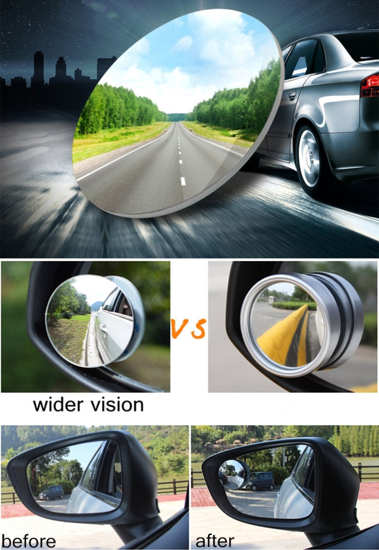 3R-033 Car Blind Spot Rear View Wide Angle Mirror, Diameter: 9.5cm - Convex Mirror & Accessories by 3R | Online Shopping UK | buy2fix