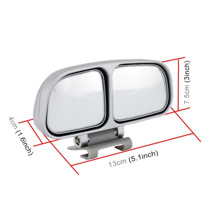 Left Side Rear View Blind Spot Mirror Universal adjustable Wide Angle Auxiliary Mirror(Black) - Convex Mirror & Accessories by buy2fix | Online Shopping UK | buy2fix