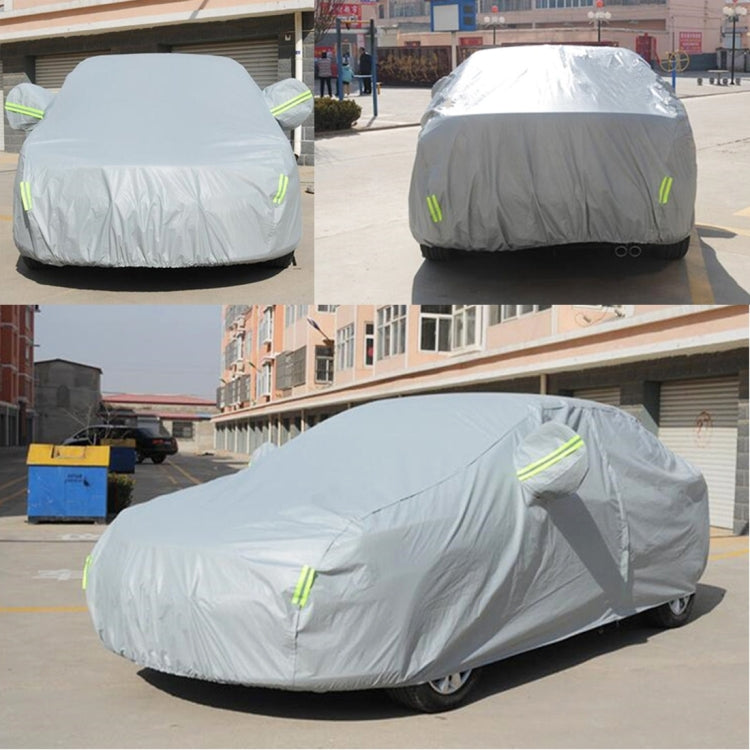 PEVA Anti-Dust Waterproof Sunproof Hatchback Car Cover with Warning Strips, Fits Cars up to 4.5m(177 inch) in Length - PE Material by buy2fix | Online Shopping UK | buy2fix