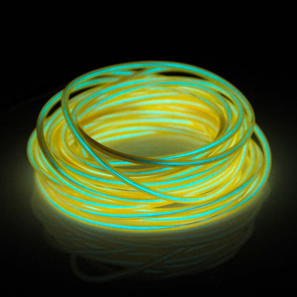Waterproof Round Flexible Car Strip Light with Driver for Car Decoration, Length: 5m(Yellow) - Atmosphere lights by buy2fix | Online Shopping UK | buy2fix