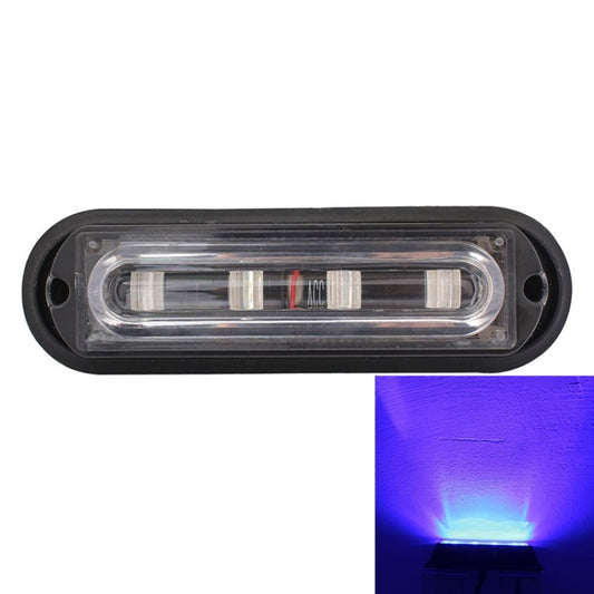 12W 720LM 4-LED Blue Light 18 Flash Patterns Car Strobe Emergency Warning Light Lamp, DC 12V - In Car by buy2fix | Online Shopping UK | buy2fix