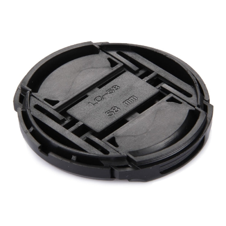 58mm Center Pinch Camera Lens Cap(Black) - Camera Accessories by buy2fix | Online Shopping UK | buy2fix