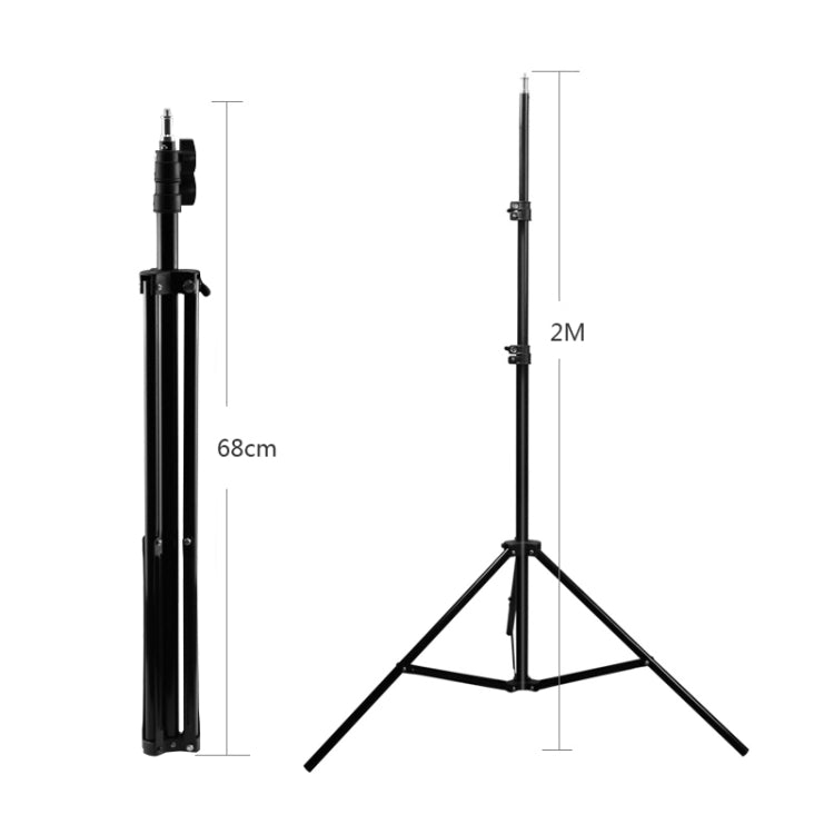 68cm-200cm Height Professional Photography Aluminum Lighting Stand for Studio Flash Light(Black) - Camera Accessories by buy2fix | Online Shopping UK | buy2fix