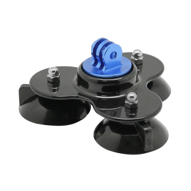 Triangle Direction Suction Cup Mount with Tripod Mount + Handle Screw for GoPro Hero11 Black / HERO10 Black /9 Black /8 Black /7 /6 /5 /5 Session /4 Session /4 /3+ /3 /2 /1, DJI Osmo Action and Other Action Cameras(Dark Blue) - DJI & GoPro Accessories by buy2fix | Online Shopping UK | buy2fix