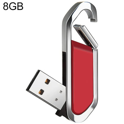 8GB Metallic Keychains Style USB 2.0 Flash Disk (Red)(Red) - Computer & Networking by buy2fix | Online Shopping UK | buy2fix