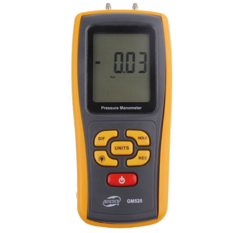 BENETECH GM520 LCD Display Pressure Manometer(Yellow) - Other Tester Tool by BENETECH | Online Shopping UK | buy2fix