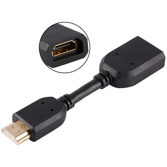 10cm HDMI 19 Pin Male to HDMI 19 Pin Female (AM-AF) Connector Adapter Cable(Black) -  by buy2fix | Online Shopping UK | buy2fix