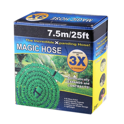 2.5m -7.5m Telescopic Pipe Expandable Magic Flexible Garden Watering Hose with Spray Gun Set(Green) - Watering & Irrigation by buy2fix | Online Shopping UK | buy2fix