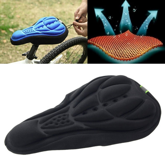 3D Silicone Lycra Nylon & Gel Pad Bicycle Seat Saddle Cover, Soft Cushion Fits for Kinds of Bikes(Black) - Outdoor & Sports by buy2fix | Online Shopping UK | buy2fix