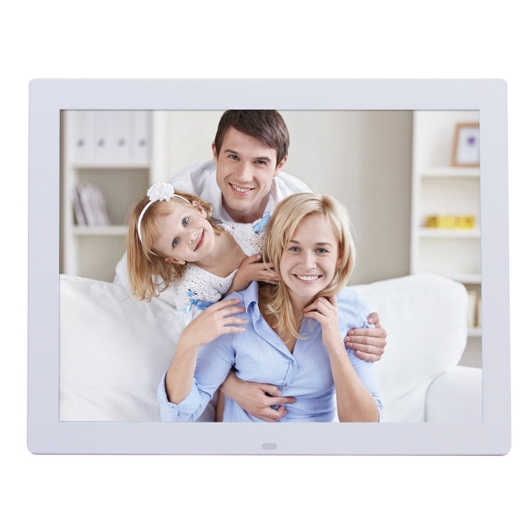 14 inch HD LED Screen Digital Photo Frame with Holder & Remote Control, Allwinner, Alarm Clock / MP3 / MP4 / Movie Player(White) - Consumer Electronics by buy2fix | Online Shopping UK | buy2fix