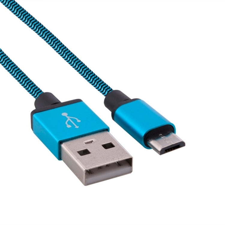 1m Woven Style Micro USB to USB 2.0 Data / Charger Cable, For Samsung, HTC, Sony, Lenovo, Huawei, and other Smartphones(Blue) - Micro USB Cable by buy2fix | Online Shopping UK | buy2fix