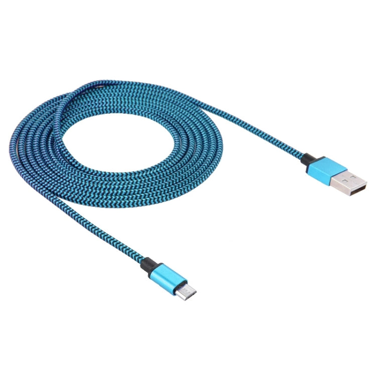 2m Woven Style Micro USB to USB 2.0 Data / Charger Cable(Blue) - Micro USB Cable by buy2fix | Online Shopping UK | buy2fix