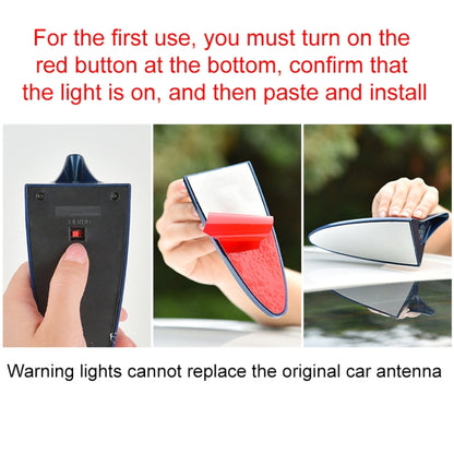 Solar Shark Fin High-positioned Alarm Light(Red) - In Car by buy2fix | Online Shopping UK | buy2fix