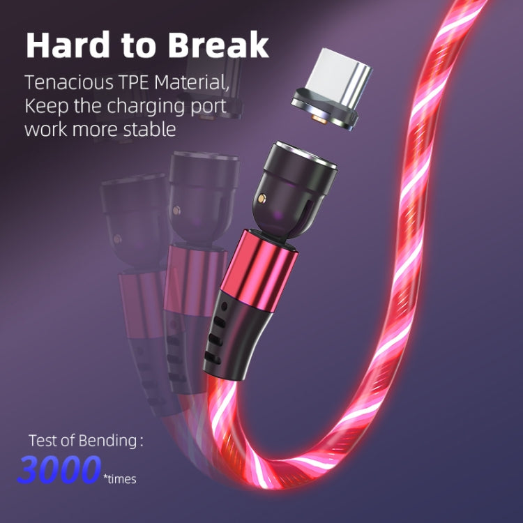 2.4A USB to Micro USB 540 Degree Bendable Streamer Magnetic Data Cable, Cable Length: 1m (Red) - Mobile Accessories by buy2fix | Online Shopping UK | buy2fix