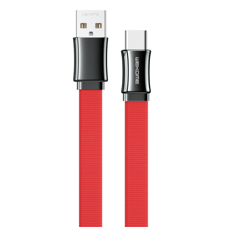 WK WDC-139 3A USB to USB-C / Type-C King Kong Series Data Cable(Red) - USB-C & Type-C Cable by WK | Online Shopping UK | buy2fix